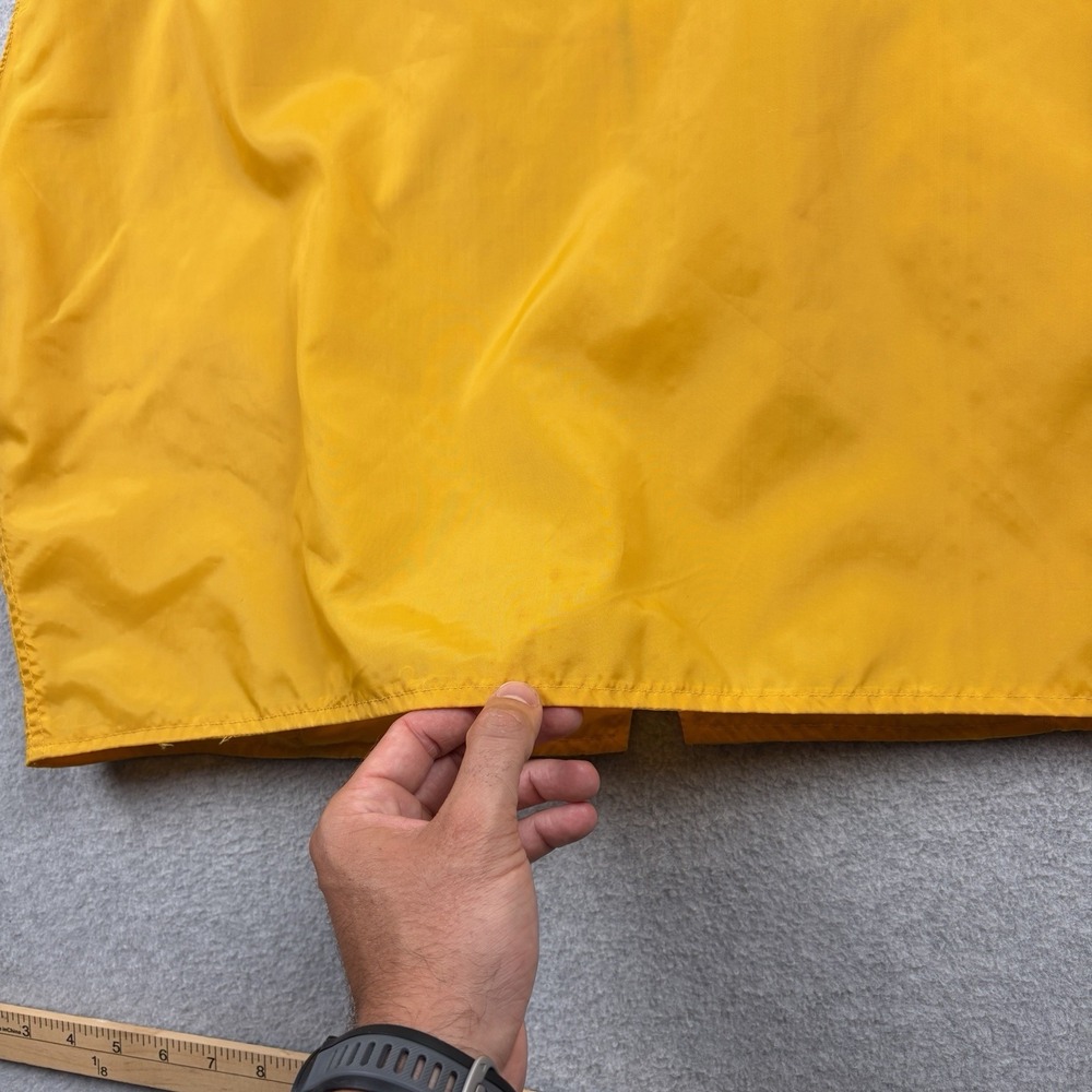 Vintage Gap Windbreaker Vest Mens Large Yellow Full Zip Nylon Hooded Boxy 90s - Picture 9 of 10